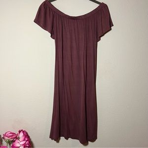 ACTIVE USA off shoulder burgundy dress